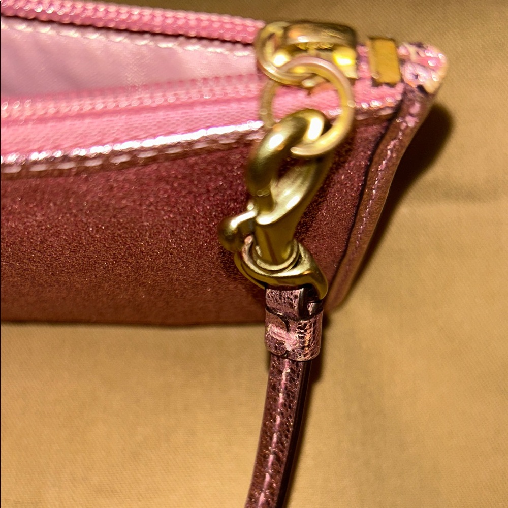 Coach Glittery Pink Wristlet - Picture 10 of 11